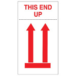 4" x 8" - "This End Up" Label (International). 500/Roll