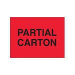 3" x 5" Partial Carton Label. 500/Roll