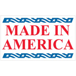 3" x 5" Made In America Label. 500/Roll