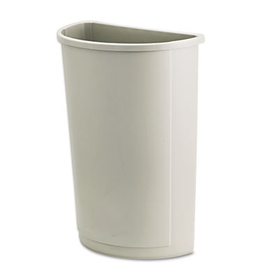 Half Round Container. 21 Gallon. Beige. 1/Ea.