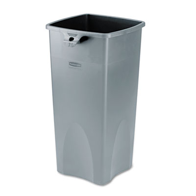 Square Container. 23 Gallon. Gray. 1/Ea