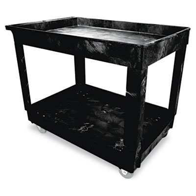 24"W x 40"D Service/Utility Cart. Black. 1/Ea
