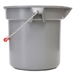Brute® Plastic Bucket. 14 Qt. Round. Gray. 1/Ea