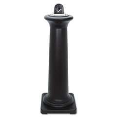 GroundsKeeper Tuscan Receptacle, 13 x 13 x 38.38, Black. 1/Ea
