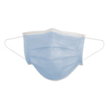Disposable Face Mask, 3Ply Pleated with Ear Loops  50/Box