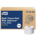 Tork® Premium OptiCore® 2-Ply Bath Tissue. 800 Sheets Per Roll, 36/Cs