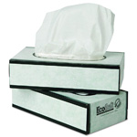 EcoSoft™ 100% Recycled Facial Tissue. 100 Sheets/Box, 30 Boxes/Cs
