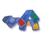 NexGen 60" Blue Microfiber Looped End Dust Mop Pad