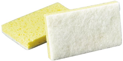 #63 Light Duty White Scrubbing Sponge. 20/Cs