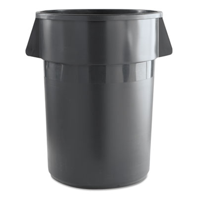 Round Waste Container. 44 Gallon. Gray. 1/Ea