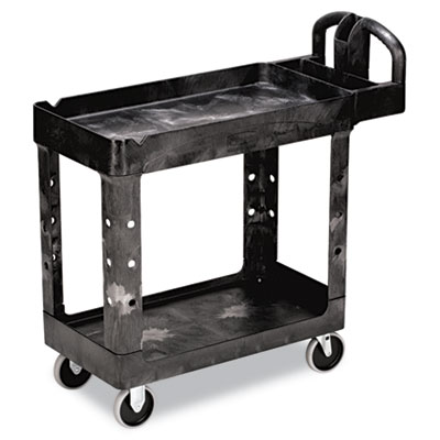 Heavy Duty Service/Utility Cart. 17-7/8"W x 39-1/4"D. Black 1/Ea