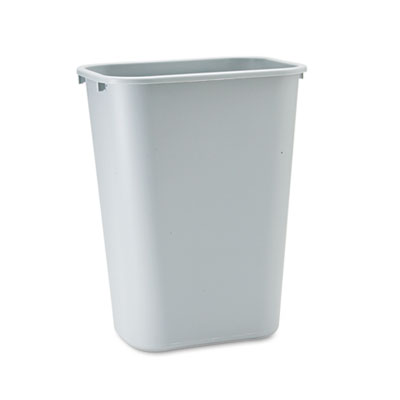 Deskside Plastic Wastebasket. 41-1/4 Quart. Gray. 1/Ea