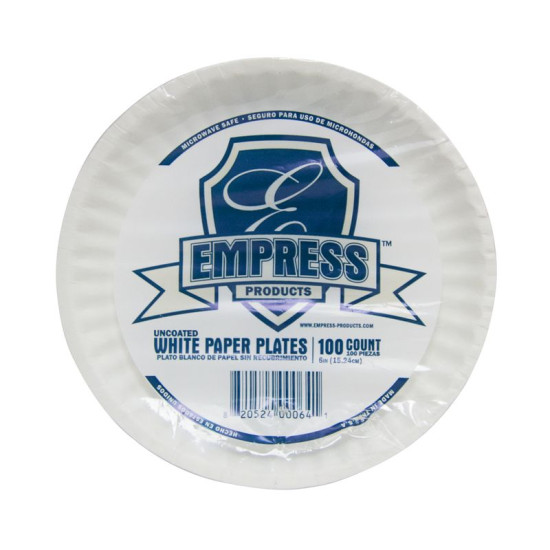 9" Empress Uncoated Paper Plate 1200/Cs