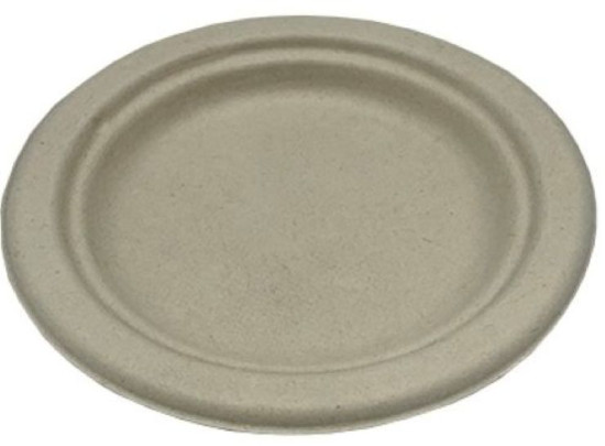 6" Empress Earth, Heavy Weight Bagasse Paper Plates,1000/Cs