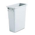 Slim Jim® Rectanglar Waste Container. 15-7/8 Gallon, with Handles. Gray. 1/Ea