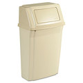 Slim Jim® Wall-Mount Container. Beige 15 Gallon. 1/Ea