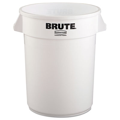 Brute® Round Container. 32 Gallon. White. 1/Ea